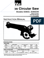 Cordless Circular Saw: Instruction