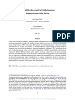 Why and How Investors Use Esg Information Evidence From A Global