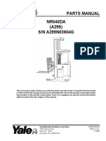 NR040DA (A295) S/N A295N03604G Parts Manual