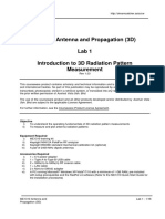 ME1310 Antenna and Propagation (3D) Lab 1 Introduction To 3D Radiation Pattern Measurement