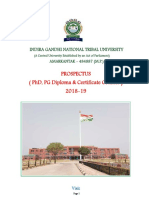 Prospectus (PHD, PG Diploma & Certificate Courses) 2018-19