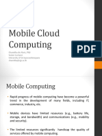 Mobile Cloud Computing: Chamitha de Alwis, PHD Senior Lecturer University of Sri Jayewardenepura Chamitha@Sjp - Ac.Lk