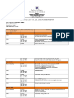 Department of Education: Individual Daily Log and Accomplishment Report