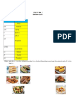 Class No. 1 Eating Out ! Vocabulary Practice