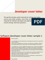 Software Developer Cover Letter