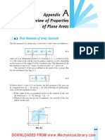 Review of Properties of Plane Areas