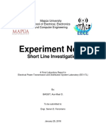 Experiment No. 1: Short Line Investigation