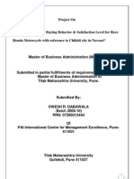 Study On Consumer Buying Behaviour & Satisfaction Level For Hero Honda Motorcycle by Owesh Dabawala