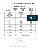 Shaanxi Jiahe Phytochem Co., LTD: Certificate of Analysis