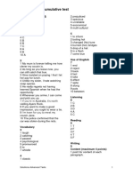 Answer Key: Cumulative Test