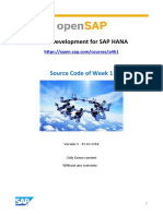 ABAP Development For SAP HANA: Source Code of Week 1