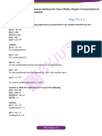 RD Sharma Solution Class 9 Maths Chapter 6 Factorization of Polynomials PDF