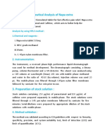 Pharmaceutical Analysis of Paracetamol