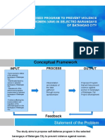 A Proposed Program To Prevent Violence Against Women (Vaw) in Selected Barangays of Batangas City