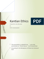 Kantian Ethics: Prepared For Class Discussion by Prof.S.Suryanarayanan