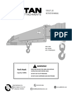 Warning! Fork Hook: Forklift Jib Instruction Manual