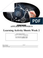 Learning Activity Sheets Week 2: Applied Economics