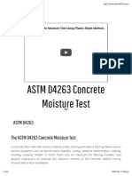 The ASTM D4263 Concrete Moisture Test