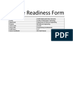 Course Readiness Form