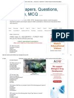 CBSE Papers, Questions, Answers, MCQ ... - CBSE Class 10 - GEOGRAPHY - FOREST AND WILDLIFE RESOURCES (MCQS)