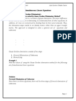 Simultaneous Linear Equations