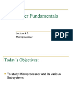 Computer Fundamentals: Lecture # 5: Microprocessor