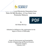 Ida Fahani MD Jaye - Renewable, Local Electricity Generation From Palm Oil Mill Residues A Case Study From Peninsular Malaysia