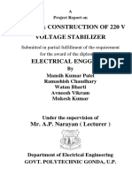 Design & Construction of 220 V Voltage Stabilizer