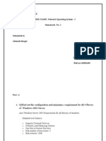 Course Code: Cap423 COURSE NAME: Network Operating System - I Homework No. 1