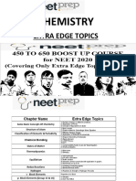 Chemistry - Extra Edge Topics For NEET 2020 PDF