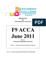 F9 ACCA - Notes You Will Not Forget