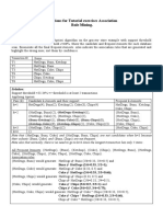 Solutions For Tutorial Exercises Association Rule Mining.: Exercise 1. Apriori