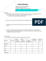 Density PhET Lab Sheet