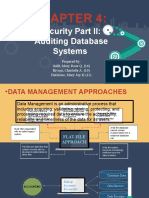 Security Part II: Auditing Database Systems