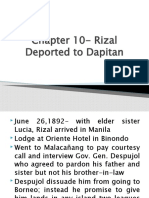 Chapter 10-Rizal Deported To Dapitan