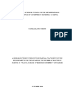 Effect of Donor Funding On Organisational Performance of Govt Ministries in Kenya PDF