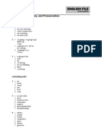 1 Answer Key A Grammar, Vocabulary, and Pronunciation