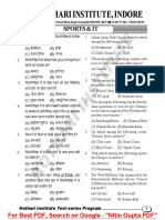 Sports & IT MPPSC Test PDF in Hindi by Kothari (For More Book - WWW - GKTrickHindi.com)