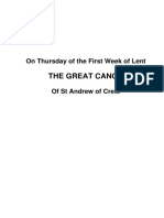 The Great Canon: On Thursday of The First Week of Lent