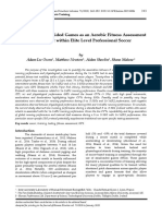 The Use of Small-Sided Games As An Aerobic Fitness Assessment Supplement Within Elite Level Professional Soccer