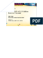 Load Replace 25 Million Rows in 2 Seconds: Mike Walsh Senior Dba Architect/Suntrust Bank