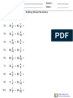 Adding Mixed Numbers PDF