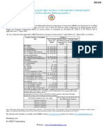 Tariff For The Period 1st April 2020 To 31st March 2021