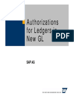 Authorizations For Ledgers in New General Ledger