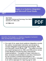 Innovative Technologies in A Systems Integration Curriculum: XML and Microsoft Visual Studio