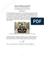 National University of Singapore Department of Mechanical Engineering ME 2134-Fluid Mechanics: PART 2 (2017) (Tutorial Sheet 2)