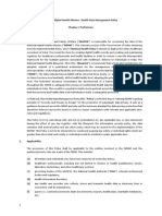 National Digital Health Mission: Health Data Management Policy Chapter I: Preliminary 1. Purpose