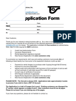 New Customer Application PDF