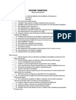 Income Taxation: Prelims-Reviewer