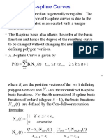 B-Spline Curves: N K T T T T T